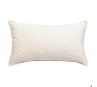 Atmosphera – Coussin bouclette Soana – déhoussable rectangle – 30x50 cm blanc ivoire