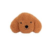 - Coussin Bouclette Tête de Chien "Scott" 36cm Marron