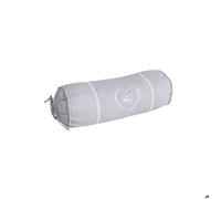 Coussin boudin gris en coton et lin