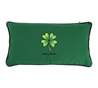 Coussin brodé Saint-Patrick 60x30 cm Vert Trèfle à quatre feuilles porte-bonheur Série limitée