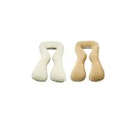 Coussin C d’allaitement beige à carreaux - cappuccino