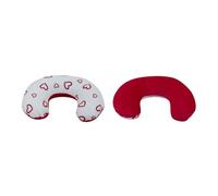 Coussin C Dallaitement Coeurs Rouges Sur Fond Blanc - Rouge