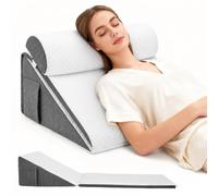 Coussin Calage 3 pièces Mousse Mémoire 50x50x28cm réglable lavable