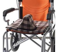 Coussin Cale À Pommeau avec Sangle De Sécurité, Coussin pour Fauteuil Roulant pour Personnes Âgées avec Fond Convexe, Pommeau À Profil Bas pour Un Transfert Facile du Patient,Marron