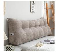 Coussin cale avec appui-tête pour la lecture - Coussin de soutien lombaire marron pour fauteuil, chambre à coucher, canapé - 120 x 50 x 20 cm - Design confortable et ergonomique