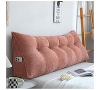 Coussin cale avec appui-tête pour la lecture, coussin de soutien lombaire pour canapé, chaise, chambre à coucher, rose, 100 x 50 x 20 cm, soutien dorsal confortable pour la relaxation