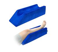 Coussin cale d'élévation des Jambes - Repose-Genoux pour Dormir après Une Chirurgie - Support du Genou en Mousse - Cales de lit - Jambes - Traversin de Pied(Bleu, 65 cm de Long)