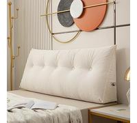Coussin cale pour tête de lit - Coussin dossier doux avec housse amovible - 180 x 50 x 20 cm - Support lombaire pour lit ou canapé - Grand traversin de lecture pour adulte et enfant