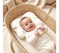 Sevira Kids - Coussin cale-tête Ergonomique en Satin de Coton, Gallina - 30 cm x 25 cm Made in France