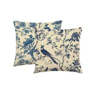 Coussin Canape 50x50cm Lot de 2 Housse de Coussin Rétro Oiseau Velours