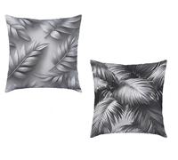 Coussin Canape 65x65cm Lot de 2 Housse de Coussin Blanc Cushion Covers Planter Extérieur Imperméable Velours Decoratif Taie Oreiller pour Maison Salon Chambre Lit Clic Clac Voiture Cadeau 1-108Y6