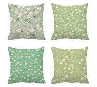 Coussin Canape 75 x 75 Lot de 4 Couleur Moutarde Taie Oreiller Fleur Housse Coussin Velours Coussins Canapé Respirant Housse Oreiller Carré Coussins Décoratifs, pour Decoration Salon a-428