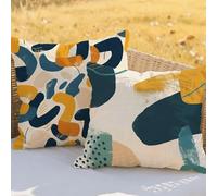 Coussin Canape Couleur Coussin 80x80cm Grand Taie Oreiller Décoratif Impression Double Face Europe du Nord Cushion Covers Lot de 2 pour Automne Canape Farmhouse Salon de Jardin Decor Cadeaux RC-455