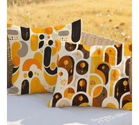 Coussin Canape Couleur Orange Coussin 60x60cm Grand Taie Oreiller Décoratif Impression Double Face Europe du Nord Cushion Covers Lot de 2 pour Canape Salon de Jardin Decoration Maison Cadeaux RC-643