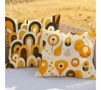 Coussin Canape Couleur Orange Coussin 80x80cm Grand Taie Oreiller Décoratif Impression Double Face Europe du Nord Cushion Covers Lot de 2 pour Canape Salon de Jardin Decoration Maison Cadeaux RC-555