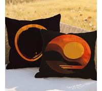 Coussin Canape Europe du Nord Coussin 55x55cm Grand Taie Oreiller Décoratif Impression Double Face Géométrie Cushion Covers Lot de 2 pour Canape Farmhouse Salon de Jardin Decoration Cadeaux RC-543