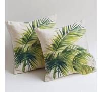 Coussin Canape Exterieur 45x45 cm Usine Coussin Canape Lot de 2 Feuille Coussins Lombaire Salon de Jardin Exterieur Imperméable Doux Taie d'oreiller pour Jardin Banquette Chaise Fall Decoration C-1398