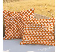 Coussin Canape Orange Brûlé Coussin 70x70cm Grand Taie Oreiller Décoratif Impression Double Face Europe du Nord Cushion Covers Lot de 2 pour Canape Salon de Jardin Decoration Maison Cadeaux RC-525