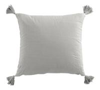 Coussin carré 40x40 cm Gaze de Coton avec Pompons Nuage