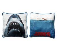 Coussin CARRÉ Dents DE LA MER - Matière Ultra Douce - Peluche Confortable et Agréable à Serrer - Cadeau pour Fan et Passionné - Jouet Décoration - Qualité Supérieure - Dimensions : 40 cm x 40cm