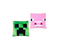 Coussin carré Minecraft Vibes sous Licence Officielle, Super Doux, réversible 2 Faces, Parfait pour n'importe Quelle Chambre, canapé ou sur Le lit 35 cm x 35 cm