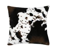 Coussin carré peau de vache Marron Brun 40x40 cm