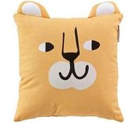 Coussin carré tête de Lionceau 40x40 cm - Savane Jaune