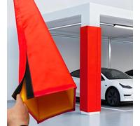 Coussin Carrée pour Poteau De Basket-Ball, Rembourrage De Protection De 71" De Haut, Protections De Poteaux De Basket en Mousse À 4 Côtés pour La Protection Joueurs(Red,2PC Diameter 7x7 inch)