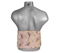 Coussin-ceinture, 135cm, aux noyaux de cerises à sept compartiments avec fermeture à bande auto-agrippante - Coussin thermique aux graines XXL - Bouillotte lombaire, Champêtre romantique