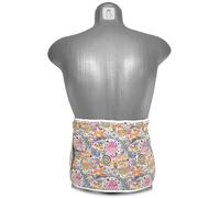 Coussin-ceinture aux graines de colza à sept compartiments avec fermeture à bande auto-agrippante - longueur environ 135cm - Flower Power Coton Bio - Coussin thermique aux graines XXL