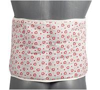 Coussin-ceinture aux graines de lin à sept compartiments avec fermeture à bande auto-agrippante - longueur environ 135cm - amour champêtre - Coussin thermique aux graines XXL - Ceinture-bouillotte