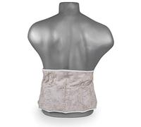 Coussin-ceinture aux graines de lin à sept compartiments avec fermeture à bande auto-agrippante - longueur environ 135cm - Coussin thermique XXL - Ceinture-bouillotte, shabby chic gris-beige