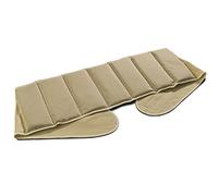 Coussin-ceinture aux grains d´épeautre biologique à sept compartiments avec fermeture à bande auto-agrippante - longueur environ 135cm - Coussin thermique XXL - Ceinture-bouillotte - écru