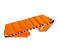 Coussin-ceinture aux pépins de raisin à sept compartiments avec fermeture à bande auto-agrippante - longueur environ 135cm - Coussin thermique aux graines XXL - Bouillotte sèche, orange