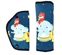 Coussin Ceinture Sécurité Enfant, Voiture Ceinture de Sécurité Ajusteur de Fourreau Ceinture Sécurité Coussinets d'Epaule pour les Enfants Protéger Cou/Epaules (Animal Party)