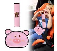 Coussin Ceinture Securite,Motif Cochon Rose Voiture Protège Ceinture Amovible Housse de Ceintures de Sécurité Protection Ceintures Voiture pour Utilisation Quotidienne,Voyage