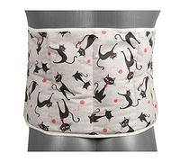 Coussin-ceinture thermique XXL aux graines de groseilles à sept compartiments avec fermeture à bande auto-agrippante, longueur environ 135cm. Mimi le chat. Bouillotte lombaire