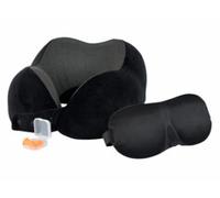 Coussin cervical à mémoire de forme avec masque de sommeil et bouchons d’oreille Newgen Medicals