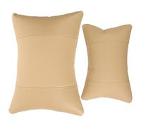 Coussin Cervical pour Voiture Ergonomique en Fibre Naturelle Beige | Remplacement pour Ancien Modèle, Soulage la Nuque, Finition Soignée, Appui-tête Automobile, Confort Quotidien