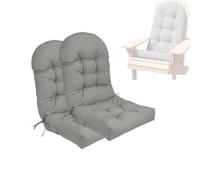 Coussin Chaise À Bascule Dossier Haut avec Attaches pour Fauteuil Jardin | Imperméables et AntidéRapants Coussins de Siège pour Patio Porche Rocker Chairs Cushions