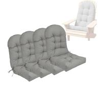 Coussin Chaise À Bascule Dossier Haut avec Attaches pour Fauteuil Jardin | Imperméables et AntidéRapants Coussins de Siège pour Patio Porche Rocker Chairs Cushions