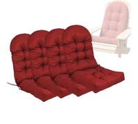 Coussin Chaise À Bascule Dossier Haut avec Attaches pour Fauteuil Jardin | Imperméables et AntidéRapants Coussins de Siège pour Patio Porche Rocker Chairs Cushions