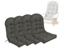 Coussin Chaise À Bascule Dossier Haut avec Attaches pour Fauteuil Jardin | Imperméables et AntidéRapants Coussins de Siège pour Patio Porche Rocker Chairs Cushions