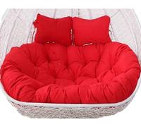Coussin Chaise à œUfs à Double Panier Suspendu, 2 Places ImperméAble Amovible éPais Coussin Remplacement avec Oreiller, Coussin Berceau pour ExtéRieur Patio Jardin(I)