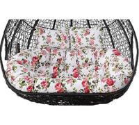 Coussin Chaise à œUfs à Double Panier Suspendu, 2 Places ImperméAble Amovible éPais Coussin Remplacement avec Oreiller, Coussin Berceau pour ExtéRieur Patio Jardin(L)