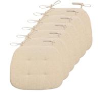 Coussin Chaise Cuisine,Galette De Chaise En Forme De Trapèze Avec Attaches,Galette De Chaise Dehoussable Lavable,Respirant Lin Coussin Pour Chaise Salle À Manger Epaisse ( Color : Beige , Size : 43x41