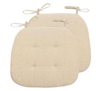 Coussin Chaise Cuisine,Galette De Chaise En Forme De Trapèze Avec Attaches,Galette De Chaise Dehoussable Lavable,Respirant Lin Coussin Pour Chaise Salle À Manger Epaisse ( Color : Beige , Size : 43x41