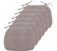 Coussin Chaise Cuisine,Galette De Chaise En Forme De Trapèze Avec Attaches,Galette De Chaise Dehoussable Lavable,Respirant Lin Coussin Pour Chaise Salle À Manger Epaisse ( Color : Coffee colour , Size