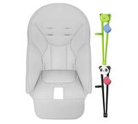Coussin Chaise Haute Bébé, Housse Chaise Haute Bébé, Housse Chaise De Salle à Manger pour Bébé, Housse Siège en Cuir PU avec 2 Panda Baguettes pour Peg-Perego, Siesta Zero3, Baoneo, Kosmic Jané