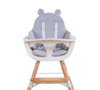 Childhome Coussin de chaise haute Ours déperlant en polyester Gris